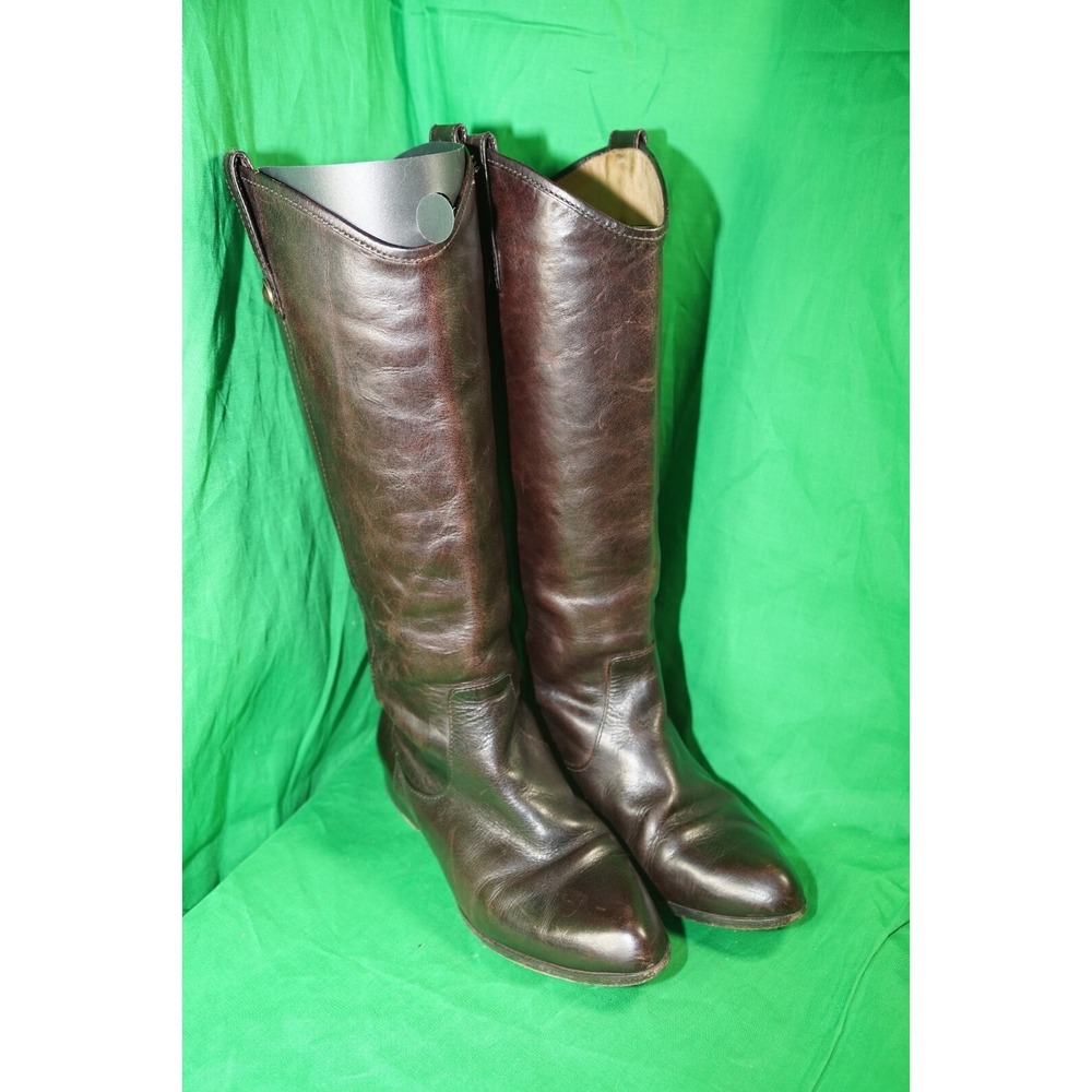 Frye Womens‎ Cindy Western Boots Brown Leather Pull On Size 6M